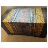 Decorative Black Storage Chests - 3-Piece Set Containing Gift Wrap Supplies