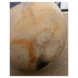 Large Floor Decorative Ceramic Vase - Floral Embossed Relief, 26 x 26 in