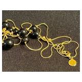 Assorted Jewelry Lot - Necklaces, Bead Chains & Leaf Pendant Necklace