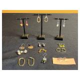 Vintage Jewelry Earring Assortment - Clip-On, Hoop & Pearl Drops Inc Trifari