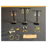 Vintage Jewelry Earring Assortment - Clip-On, Hoop & Pearl Drops Inc Trifari