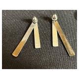 Lot of Earrings Inc Monet Gold-Tone Crystal Heart Earrings with Green Stone Drops & Dangling Hoops