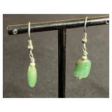 Lot of Earrings Inc Monet Gold-Tone Crystal Heart Earrings with Green Stone Drops & Dangling Hoops