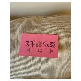 Beige Textured Fabric Sofa - 85 in W x 38 in D x 37 in H