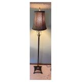 Floor Lamp with Dark Lattice Shade and Crystal Drops - 60in Tall
