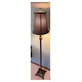 Floor Lamp with Dark Lattice Shade and Crystal Drops - 60in Tall