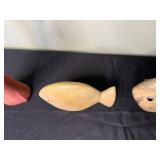 Decorative Figurine Lot - Angel, Fish Sculptures & Snow Globe (Lot of 4)