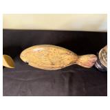 Decorative Figurine Lot - Angel, Fish Sculptures & Snow Globe (Lot of 4)