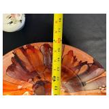 White Ceramic Pumpkin with Glass Stem, Glazed Plate & Floral Vases - Mantel Decor Set