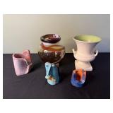 VTG Red Wing Trophy Vase & Assorted Glass & Ceramic Vases
