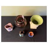 VTG Red Wing Trophy Vase & Assorted Glass & Ceramic Vases