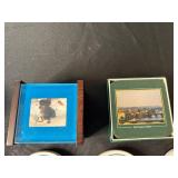 Vintage Cartoon Coaster Collection with Prague Bridges Box and Atomic Token