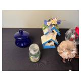 Owl Figurine & Holiday Trinkets - Snow Globes, Birdhouse, Candles & More