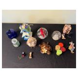 Owl Figurine & Holiday Trinkets - Snow Globes, Birdhouse, Candles & More