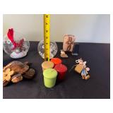 Owl Figurine & Holiday Trinkets - Snow Globes, Birdhouse, Candles & More