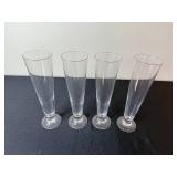 Champagne Flutes - Clear Glass (Lot of 4)