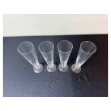 Champagne Flutes - Clear Glass (Lot of 4)