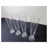 Champagne Flutes - Clear Glass (Lot of 4)