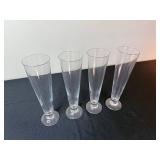 Champagne Flutes - Clear Glass (Lot of 4)