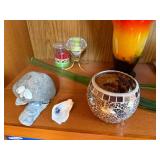 Murano Art Glas Handkerchief Vase - Ruffled Lip & Assorted Candle Holders