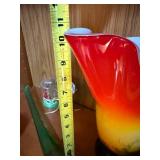 Murano Art Glas Handkerchief Vase - Ruffled Lip & Assorted Candle Holders