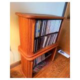 Wooden CD Storage Cabinet with Doors - Holds 60+ CDs, Includes CD Holder - ALLInc