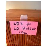 Wooden CD Storage Cabinet with Doors - Holds 60+ CDs, Includes CD Holder - ALLInc