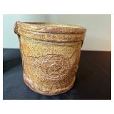 Two-Piece Ceramic Vase & Planter - Handmade Studio Pottery Set with Textured Dots