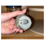 Kitchen Cabinet Contents - White Wire Racks, Jars, Spoons, Candles & Decor