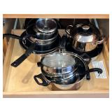 Stainless Steel Cookware Set with Glass Lids - Pots & Pans