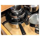 Stainless Steel Cookware Set with Glass Lids - Pots & Pans