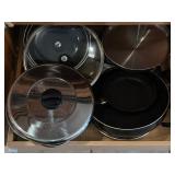 Cookware Set - Assorted Pots & Pans with Glass Lids, Stainless Steel & Nonstick