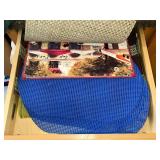 Assorted Placemats - Beige Woven, Blue Mesh, Green Textured Mats