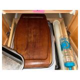 Kitchenware Bundle: Baking Sheets, Wood Cutting Board & Water Bottle