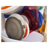 Plastic Food Storage Containers with Lids - Assorted Sizes & Colors