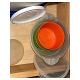 Plastic Food Storage Containers with Lids - Assorted Sizes & Colors