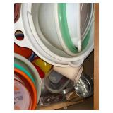 Bowls - Assorted Plastic Mixing Bowls with Lids and Colander