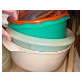 Bowls - Assorted Plastic Mixing Bowls with Lids and Colander