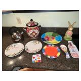 Colorful Ceramic Jar With Lid - Assorted Holiday Plates & Kitchen Decor Set