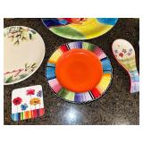 Colorful Ceramic Jar With Lid - Assorted Holiday Plates & Kitchen Decor Set