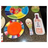Colorful Ceramic Jar With Lid - Assorted Holiday Plates & Kitchen Decor Set
