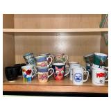 Assorted Ceramic Mugs - Floral Stripe Patterns & Animal Illustrations
