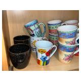 Assorted Ceramic Mugs - Floral Stripe Patterns & Animal Illustrations