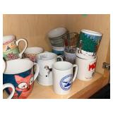 Assorted Ceramic Mugs - Floral Stripe Patterns & Animal Illustrations