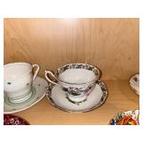 Teacups & Saucers - Porcelain, Assorted Floral Patterns