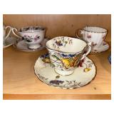 Teacups & Saucers - Porcelain, Assorted Floral Patterns