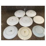 Assorted China Plates - Floral Border Designs & Commemorative Veseli Plate