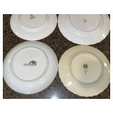 Assorted China Plates - Floral Border Designs & Commemorative Veseli Plate