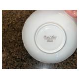 Royal Ascot Bone China Teacups with Roses & Plates - Made in England