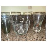 Coca-Cola Glasses - Embossed Script Clear Glassware (Assorted)